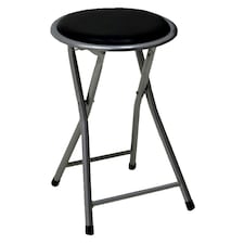 Oypla Black Padded Folding Breakfast Kitchen Bar Stool Seat Black