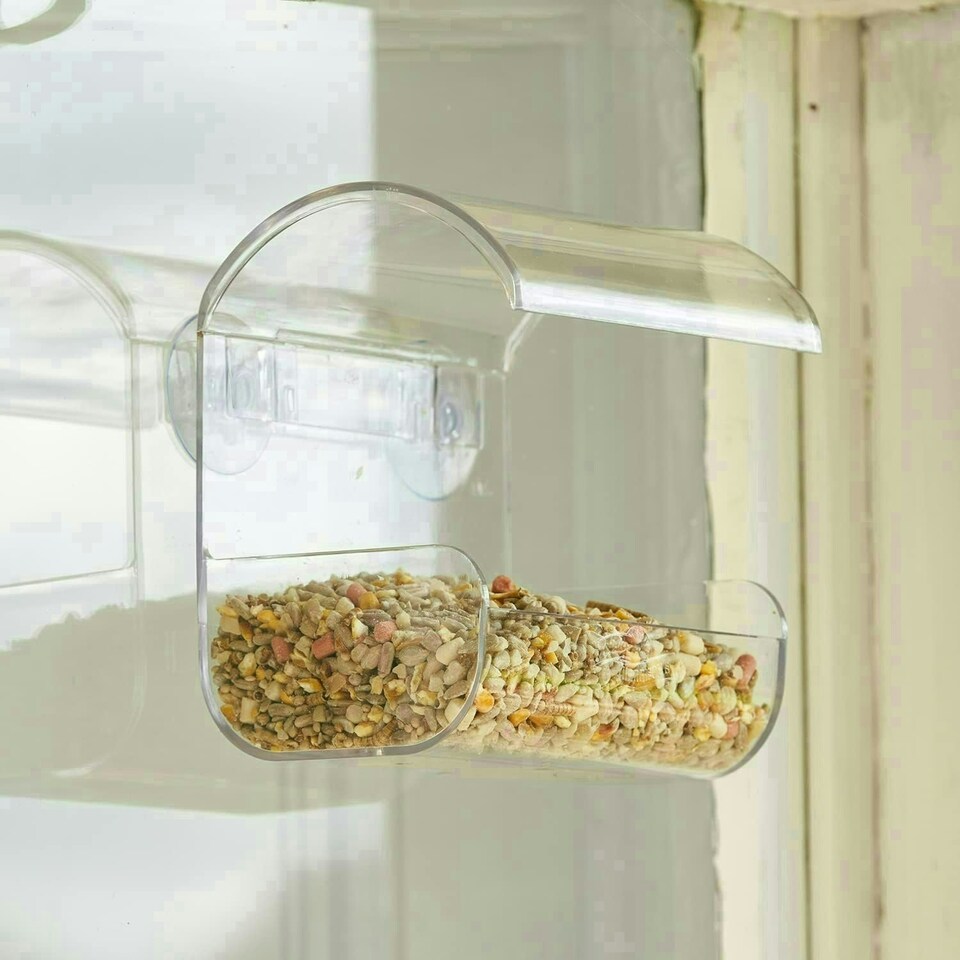 image 1 of Walter Harrisons Wild Bird Window Feeding Station Lightweight Feeder 14cm