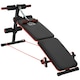 image 1 of HOMCOM Foldable Sit Up Bench 5-Level Adjustable Core Workout for Home Gym Black