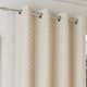 image 3 of Enhanced Living Tokyo Cream 46 x 54 inch (117x137cm) Eyelet Thermal Noise Reducing Dim Out Curtains (PAIR)