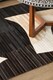 image 2 of Bosie Safira Small Abstract Hair On Leather Rug | Brown