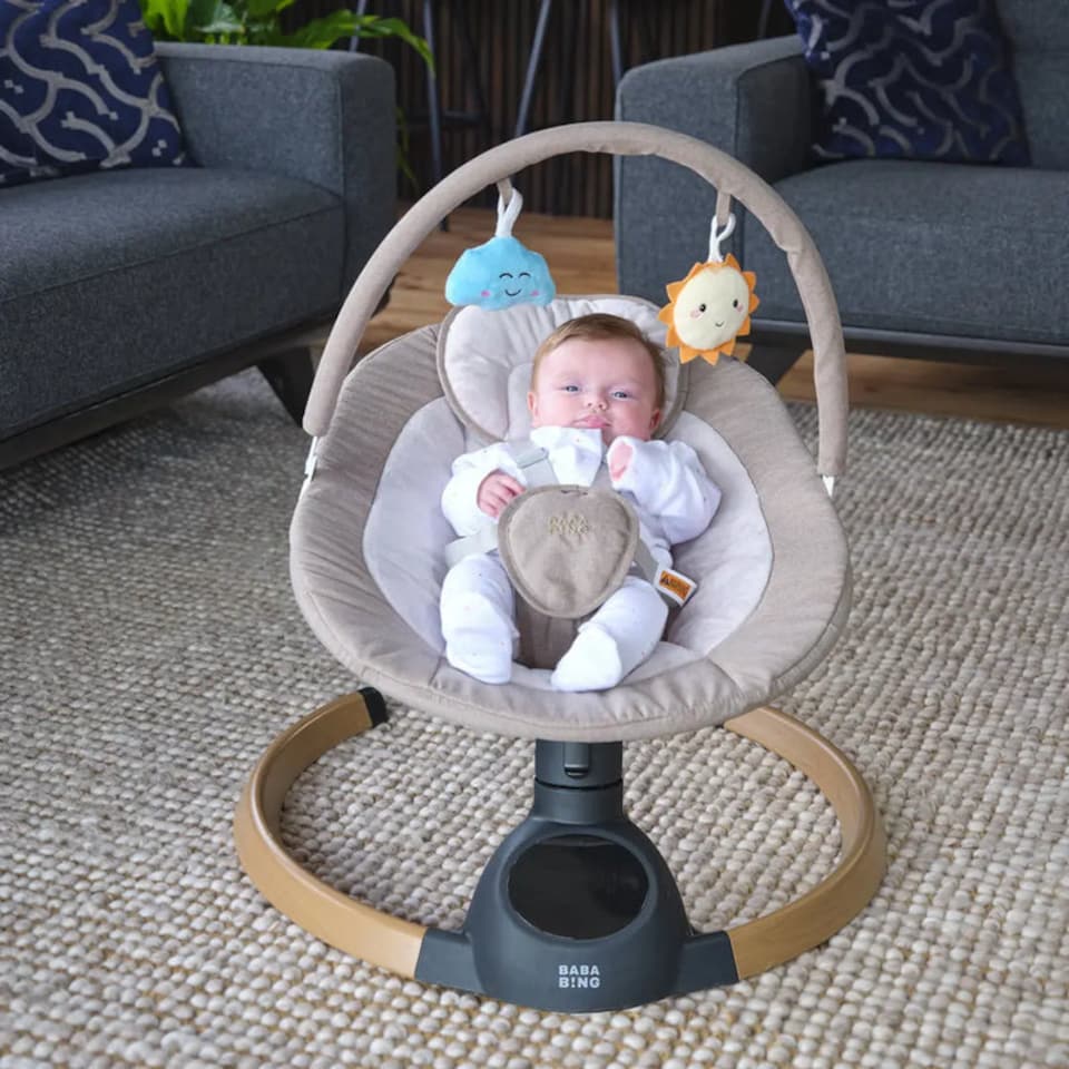 image 1 of Bababing Hub 2 Electric Baby Swing Bluetooth-Enabled Automatic Rocker
