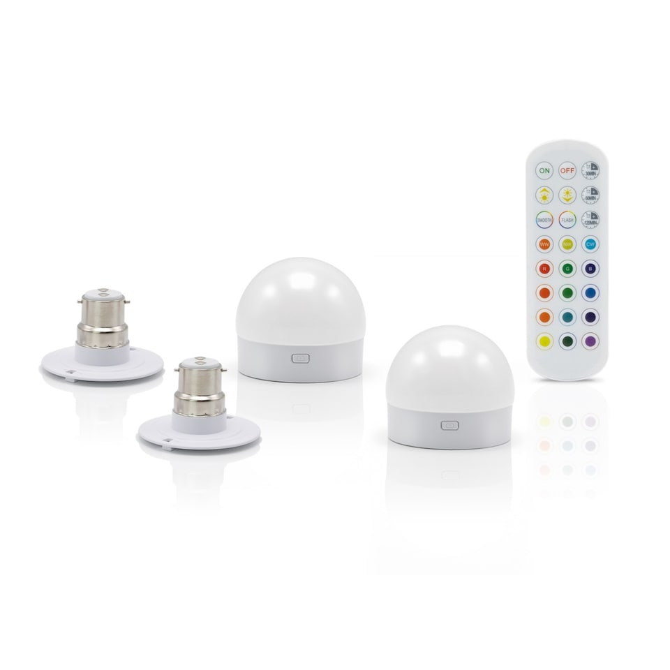 image 1 of Omniance Rechargeable Wireless LED Light with Remote | White