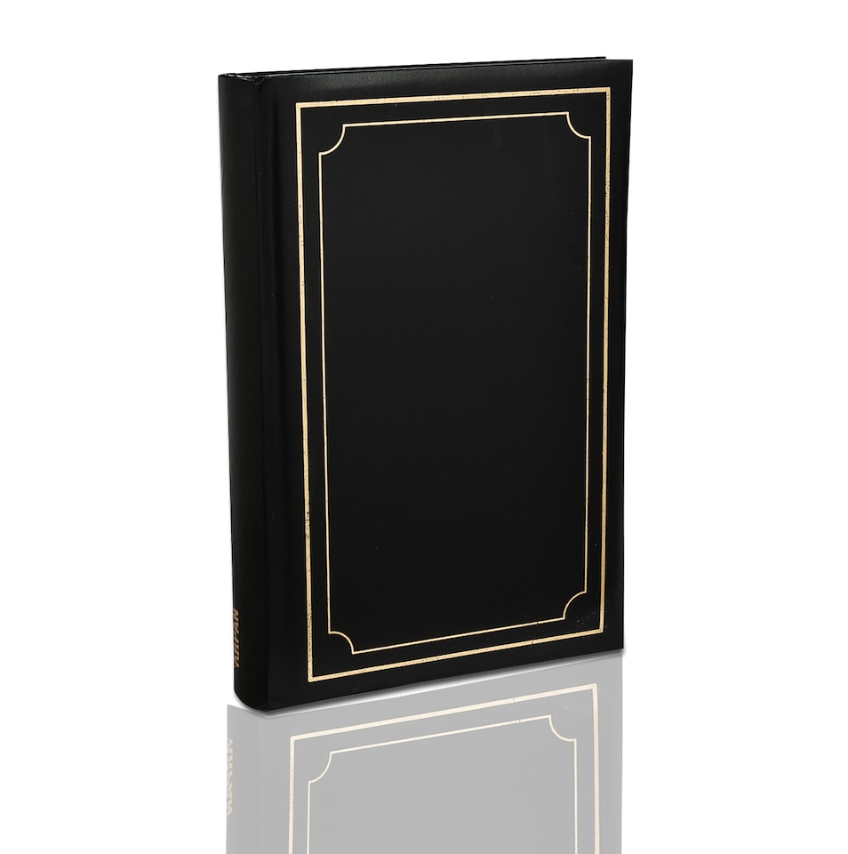 image 1 of ARPAN Deluxe Padded Cover Slip In Memo Photo Album for 300 Photos 6x4" (10x15cm) – Bookbound Picture Album with Memo Writing Space – Black
