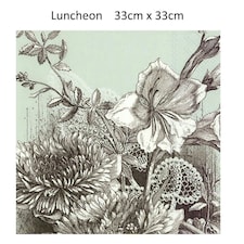IHR Lunch Napkins Fleur Mint 33cm 3ply 20 Pack