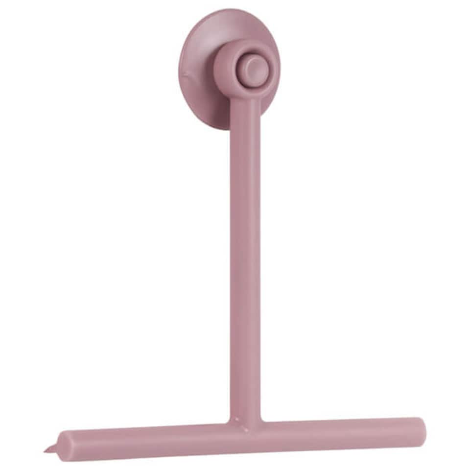 image 1 of Showerdrape Rocco Light Pink Bathroom Shower Squeegee & Holder | Pink | Pink | 1