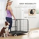 image 7 of PawHut Heavy Duty Dog Crate, Large Dog Cage with Wheels and Tray