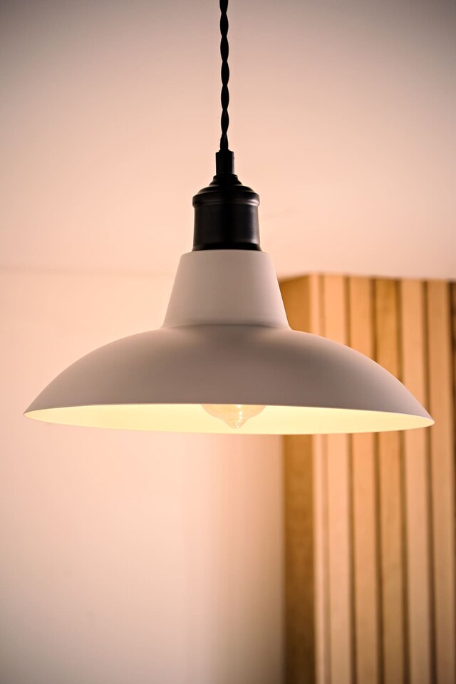 image 1 of ValueLights Civic Grey Ceiling Pendant Shade & Bulb | Grey