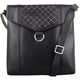 image 4 of Leather Magnetic Fastening Adjustable Strap Cross Body Shoulder Bag Blue | Slate/Blue