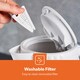 image 4 of GEEPAS 4 Slice Bread Toaster & 1.7L Cordless Electric Kettle Combo Set with Textured Design – White White