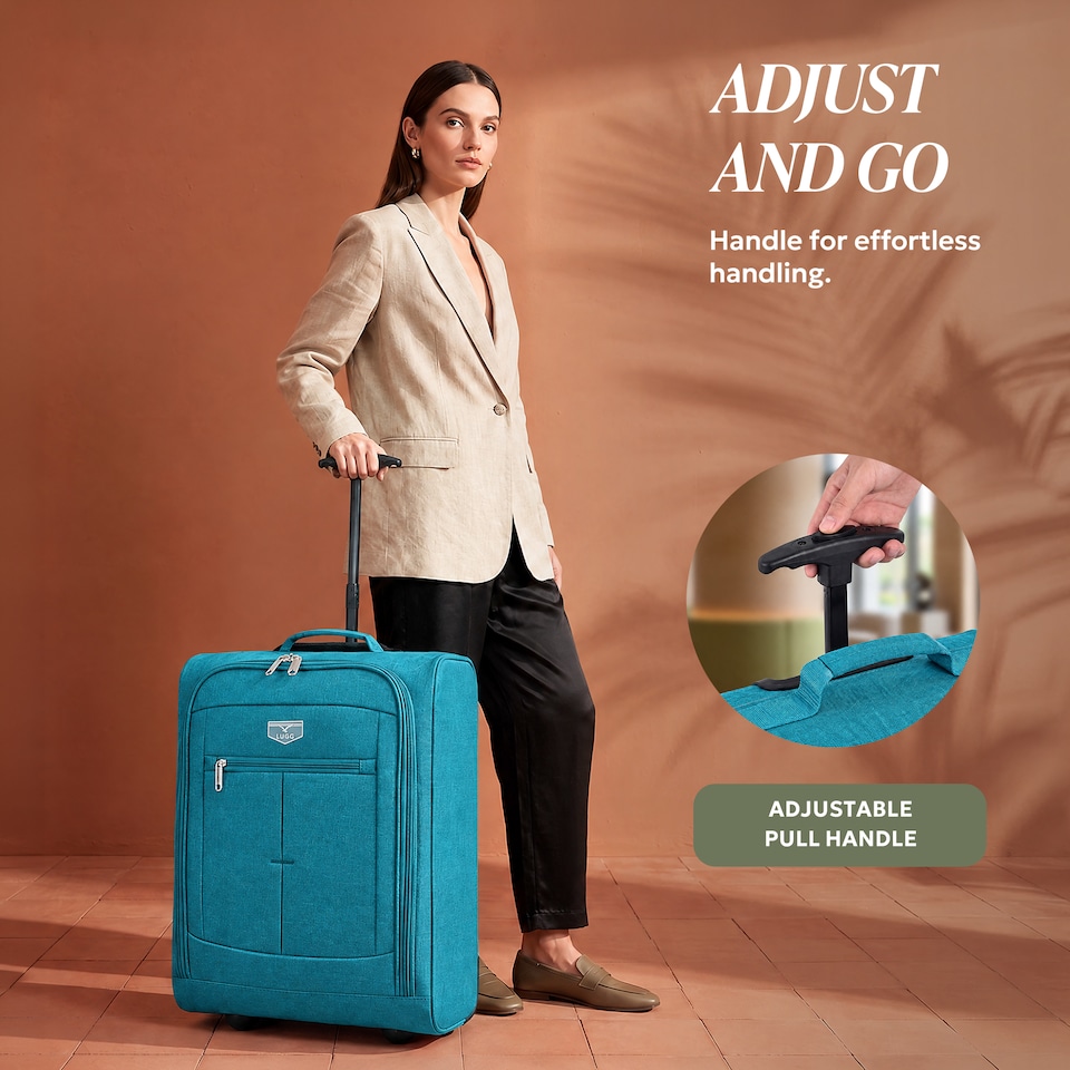 image 1 of Lugg Single Trolley Soft Cabin Bag 45x36x20cm Lightweight Hand Luggage