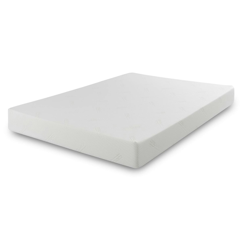 image 1 of CoolMax All Foam Memory Foam Mattress - 6" Deep, Temperature-Regulating Comfort | White | Single