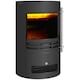 image 6 of HOMCOM Fireplace Electric Heater Stove w/ Thermostat Control Black Freestanding