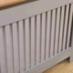 image 7 of Oypla Medium Grey Wooden Slatted Grill Radiator Cover MDF Cabinet