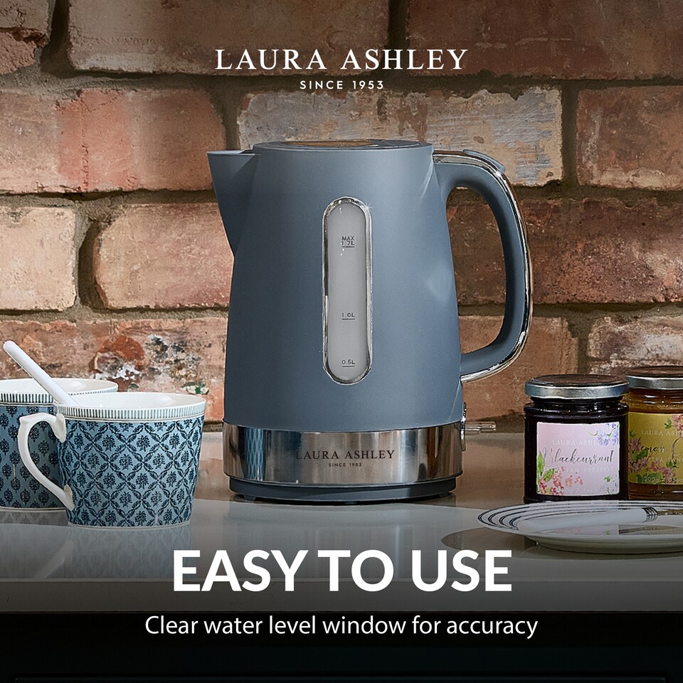 image 1 of Laura Ashley Kettle & Toaster Set Stainless Steel Bundle by VQ