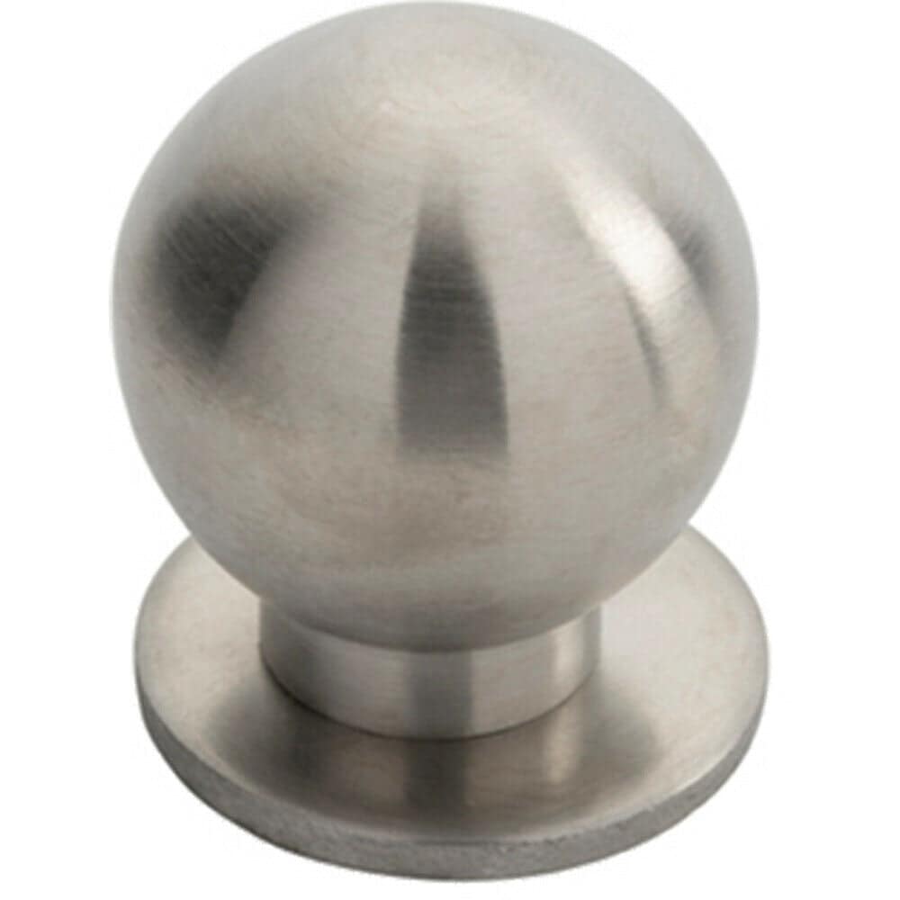 Loops Small Solid Ball Cupboard Door Knob 30mm Dia Stainless Steel Cabinet Handle in Metallics