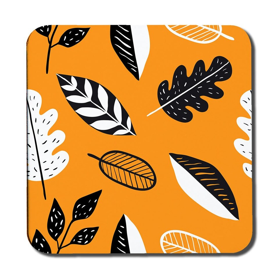 image 1 of doodle leaves (Coaster)