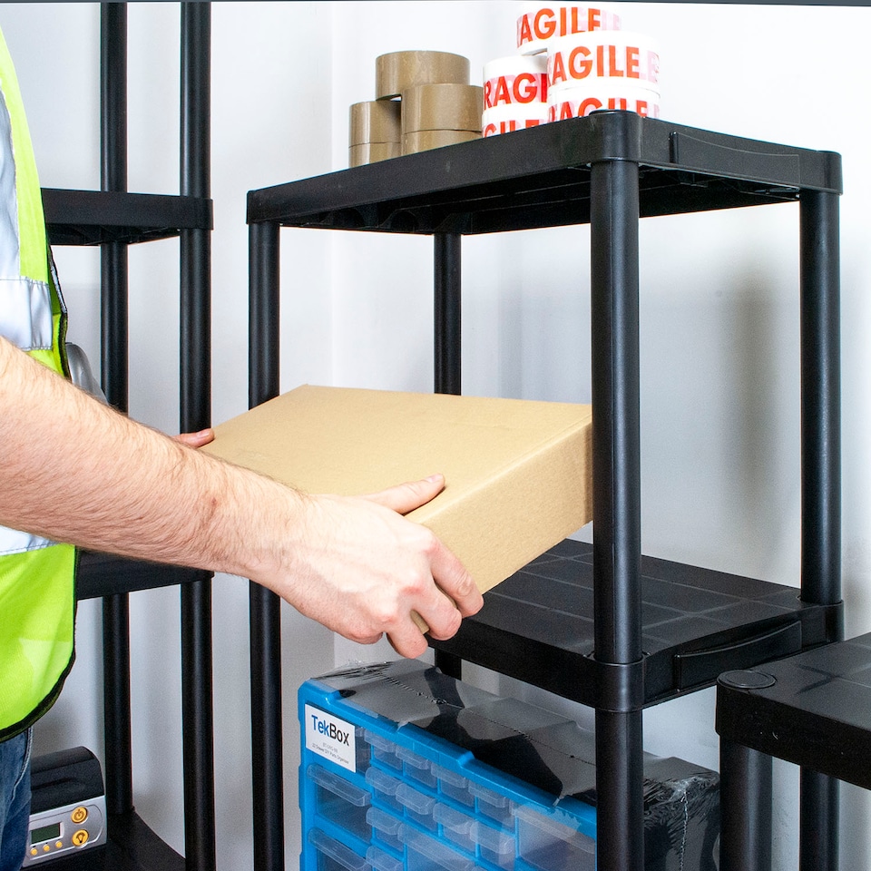image 1 of TekBox Set of 2x 5 Tier Garage Storage Shelves