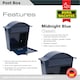 image 2 of Burg-Wachter Classic Wall Mounted Galvanised Steel Lockable Weatherproof Post Box - 36x37x13cm Blue | Midnight Blue