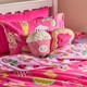 image 2 of OHS Kids Sweetie Pies Reversible Bedding Set Duvet Cover with Pillowcase | Pink | Magenta | Single
