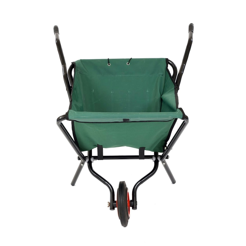 image 1 of Lightweight Folding Garden Wheelbarrow Foldable Wheel Barrow