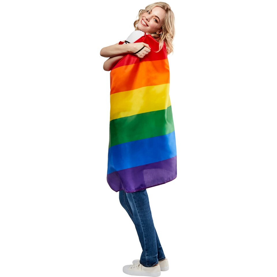 image 1 of Pride Rainbow Cape - Multicoloured - One Size