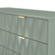 image 5 of Dallas 6 Drawer Wide Chest of Drawers in Reed Green (Ready Assembled) | Green | Reed Green