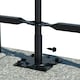 image 3 of Primrose 6cm Surface Mount Bracket Galvanised Steel Panacea Fence System Black
