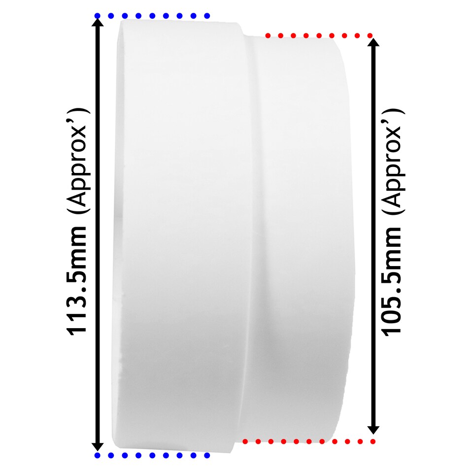 image 1 of SPARES2GO Tumble Dryer Vent Adaptor Threaded Female Duct Hose Outlet Connector (4" / 100mm)