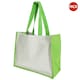 image 2 of Westford Mill Printers Jute Cot Shopper Bag (21 Litres) (Pack of 2) - Apple Green - One Size Green