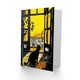 image 2 of Black Cat Sunbathing Balcony for Him or Her Art Card