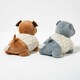 image 3 of Homescapes Luxury Fabric Pug Doorstop Set of 2