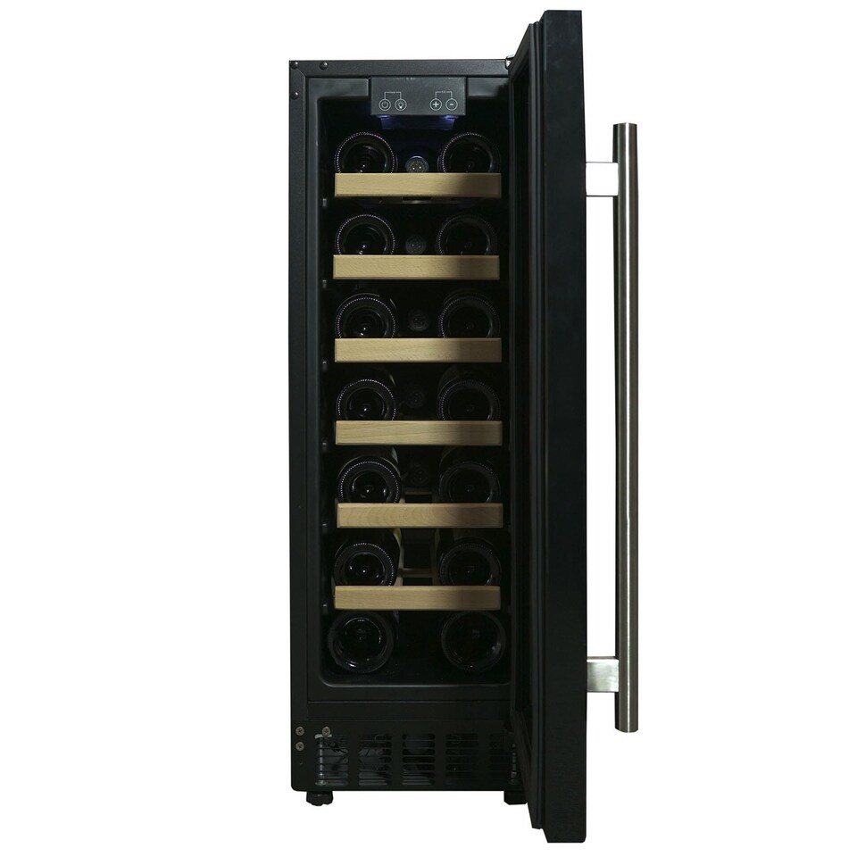 image 1 of SIA WC30BL/1 Undercounter Wine Cooler Fridge, 59L 19 Bottle Capacity, LED Light, Black