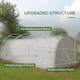image 3 of Outsunny Walk-in Tunnel Greenhouse, Upgraded Structure, Mesh Door & Windows