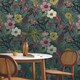 image 3 of Rasch Priya Floral Wallpaper - Multicoloured/Petrol - 10m x 53cm Multi