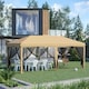 image 7 of Outsunny 6 x 3(m) Pop Up Party Tent Canopy with 6 Removable Sidewalls Beige