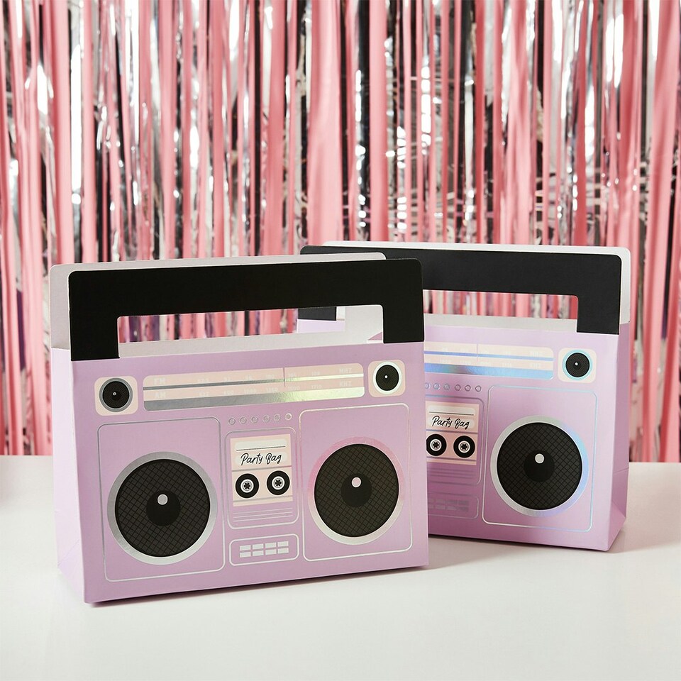 image 1 of Boombox Card Party Bags - Pack of 5