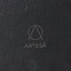 image 9 of Artesà 2-Tier Brass Geometric Serving Stand with Slate Black