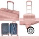image 5 of Flight Knight Premium Lightweight Suitcase - Built-in Side Lock with USB Port - 8 Spinner Wheels - Hard Shell Carry On Or Check in Luggage 100 Airlines Approved Pink | Rose Gold | Large