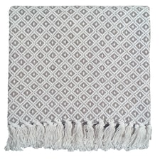 Eden Cotton Geometric Throw Brown | Brown (228x254 cm)