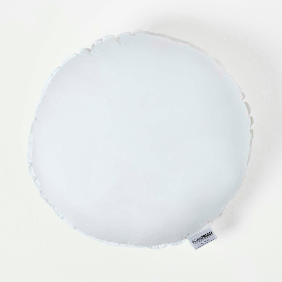 image 1 of Homescapes Luxury Super Microfibre Round Circular Shaped Cushion Pad Insert Inner 45 cm (18") White