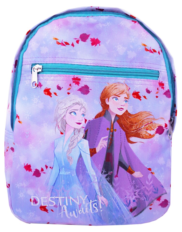 image 1 of Disney Frozen 2 'Destiny Awaits' Anna and Elsa Girls Backpack | Step into Adventure with Your Favourite Characters | Carry the Magic Everywhere You Go | Let the Enchantment Begin in Every Step You Take | Purple | Purple