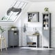 image 4 of kleankin Bathroom Floor Tall Cabinet Storage Unit w/ Cupboard Shelf