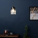 image 2 of ValueLights Ribbed Pattern Glass Jar Pendant Shade Black | Black