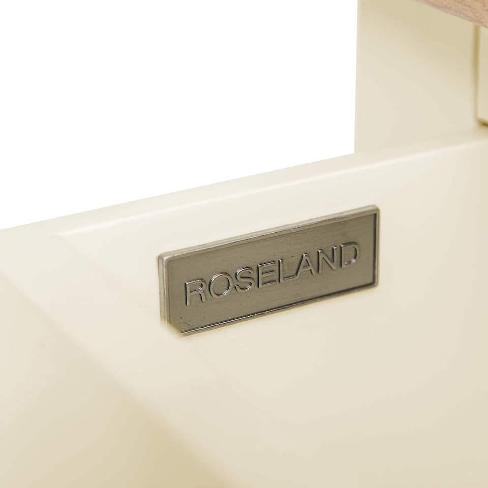 image 1 of Farro Cream Bedside Table - Fully Assembled 3 Drawer Cabinet - By Roseland Furniture