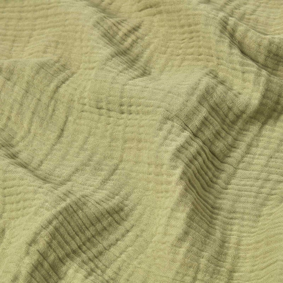 image 1 of Homescapes Pure Handmade Cotton Muslin Bed Throw Blanket - 127 x 180 cm