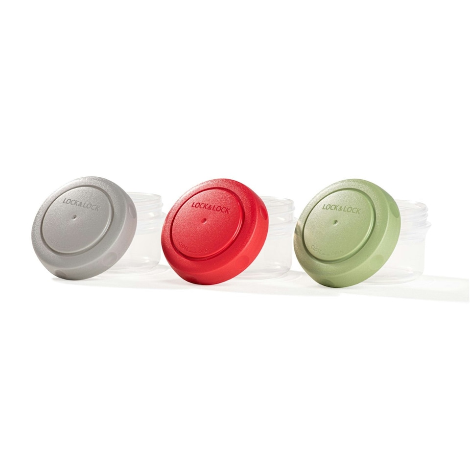 image 1 of LocknLock Mini Food Container Set 80 ml Kitchen Lunch Storage Boxes - Pack of 3