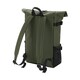 image 2 of Bagbase Block Roll Top Backpack - Olive/Black - One Size