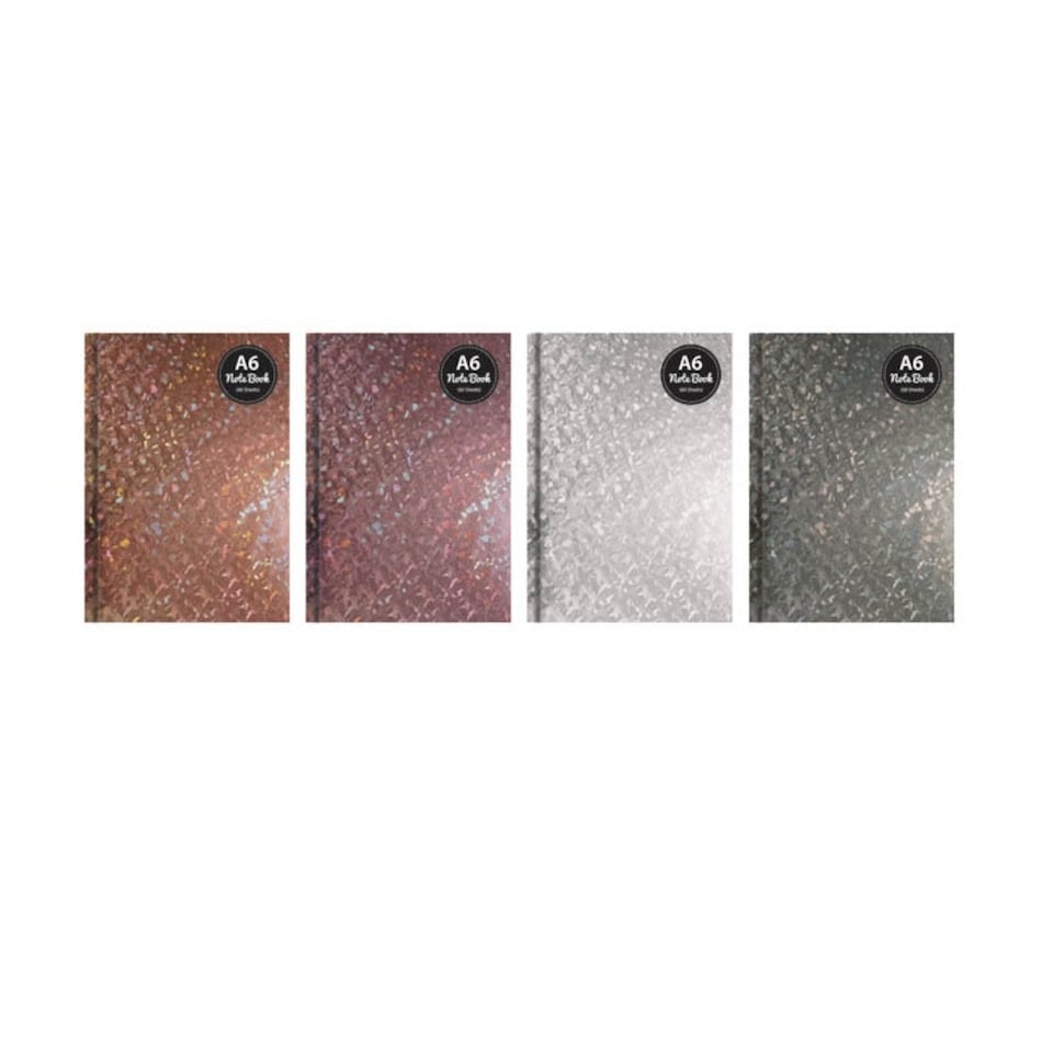 image 1 of A6 Holographic Hardback Notebook 60 Pages Ruled Sheets