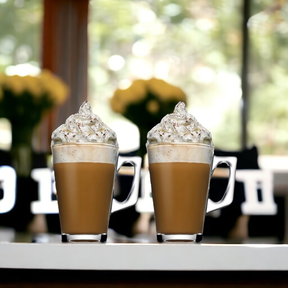 image 1 of Pasabahce Glass Coffee Mugs | Clear | 4